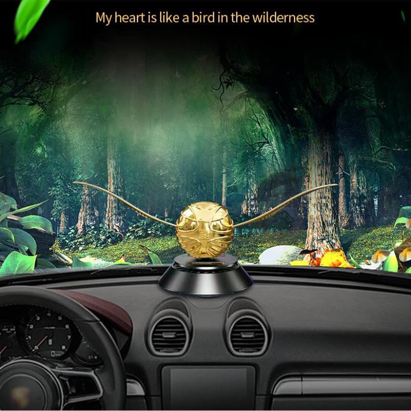 Golden Snitch ball style car dashboard air freshener figurine