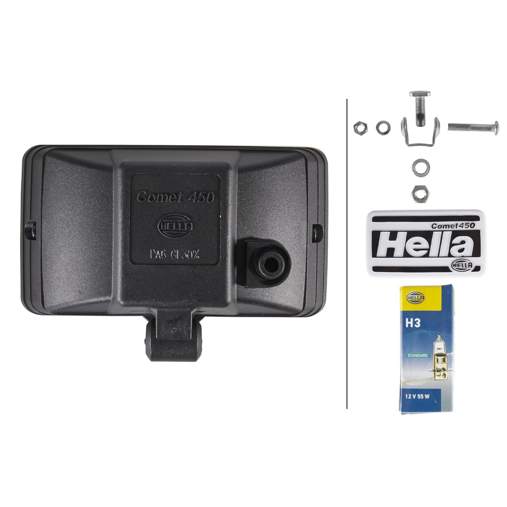 HELLA 450 fog light, amber lens, H3 12V