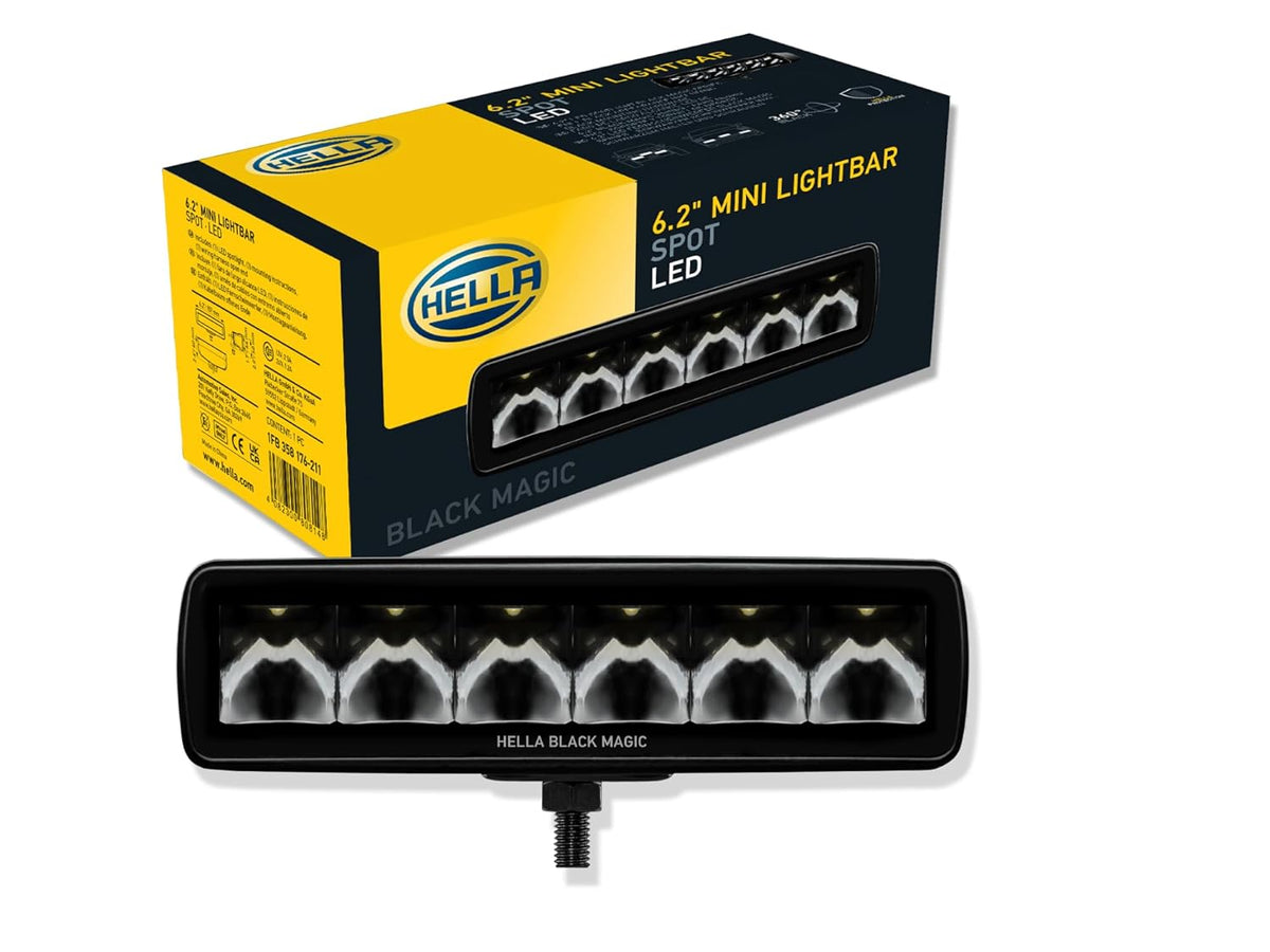 HELLA Black Magic mini LED lightbar 6.2 inch, spot beam