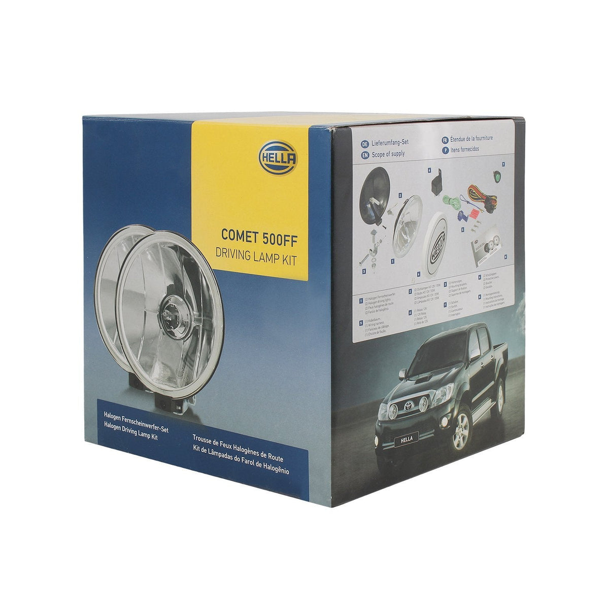 HELLA Comet 500FF driving and fog lamp set, yellow, pair