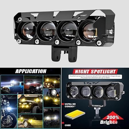 Universal LED fog and warning flashing safety light