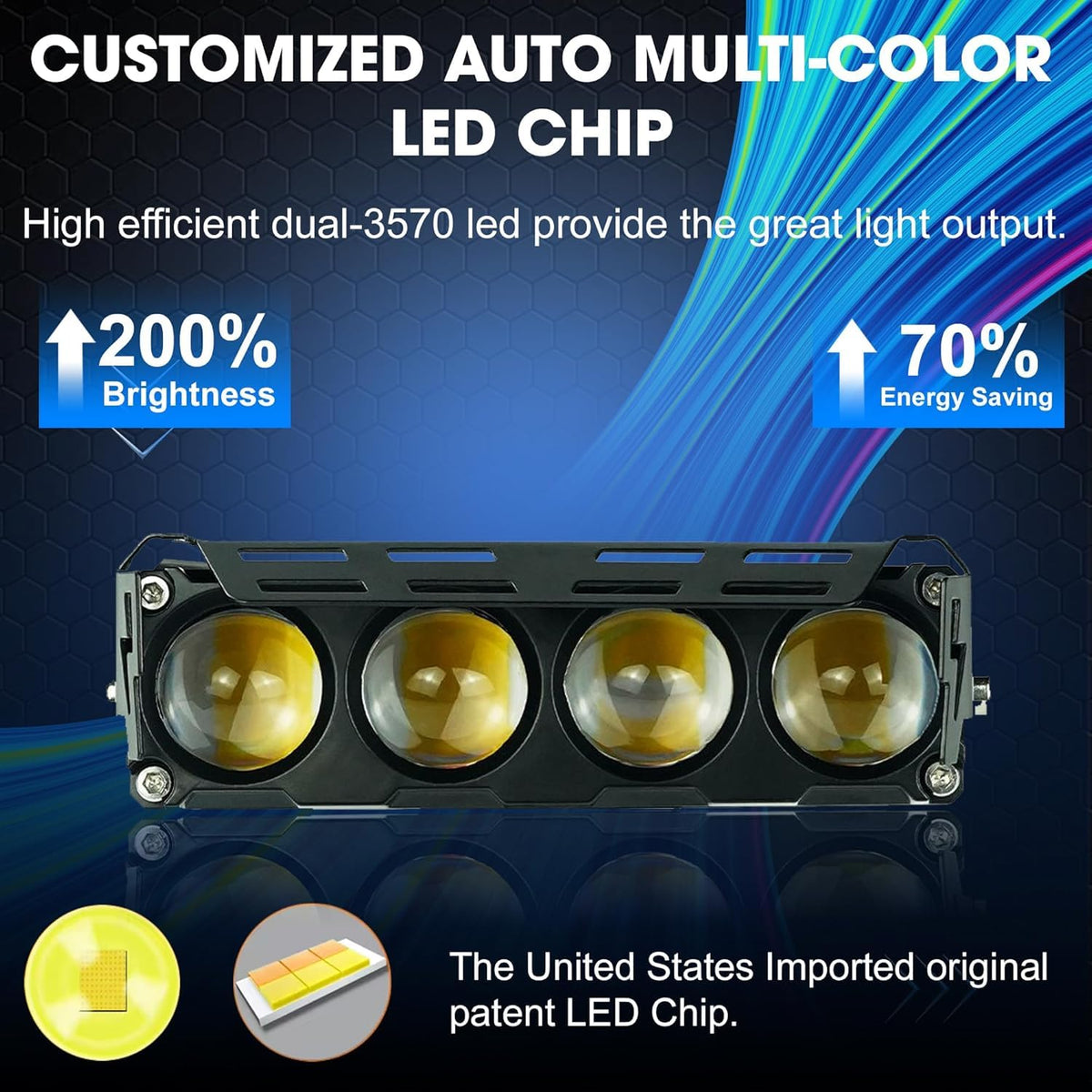 Universal LED fog and warning flashing safety light