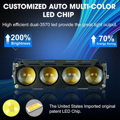 Universal LED fog and warning flashing safety light