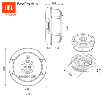 JBL BassPro Hub 11 inch active spare-tire subwoofer