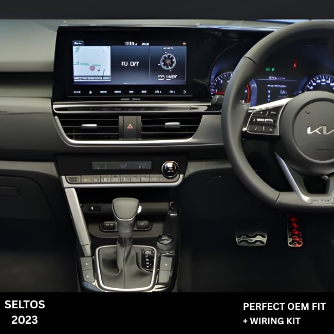 CarDost 9 inch Android stereo frame for Kia Seltos 2023, plug-and-play wiring