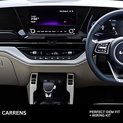 CarDost 9 inch Android stereo frame for Kia Carens, plug-and-play wiring