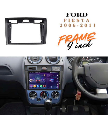 CarDost 9 inch Android stereo frame for Ford Fiesta (2006-2011), plug-and-play wiring