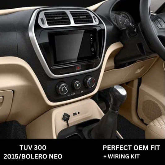 CarDost 9 inch Android stereo frame for Mahindra Bolero Neo with power cable connector