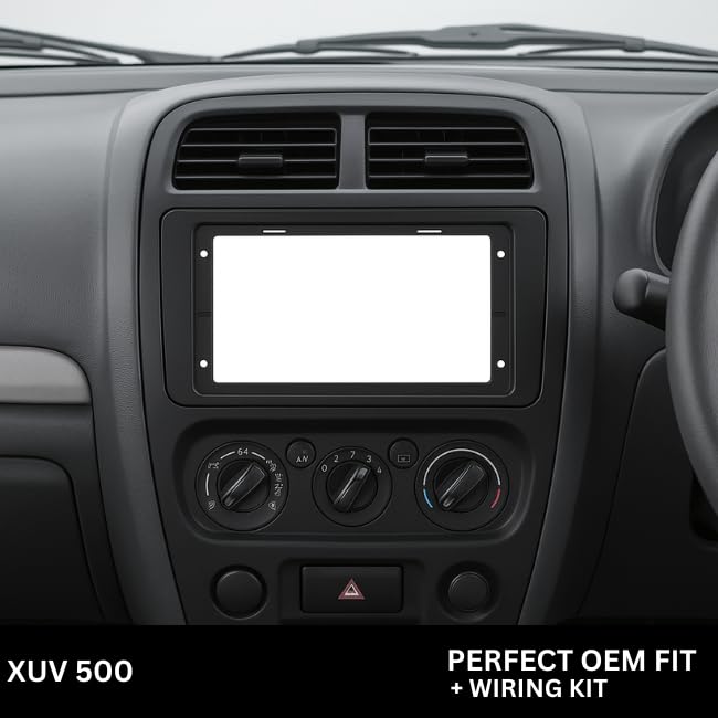 CarDost 9 inch Android stereo frame for Mahindra XUV500 with power cable connector