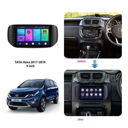 CarDost 9 inch Android stereo frame for Tata Hexa (2017-2019 Base Model) with power cable connector
