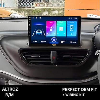 CarDost 9 inch Android stereo frame for Tata Altroz (B/M) with power cable connector