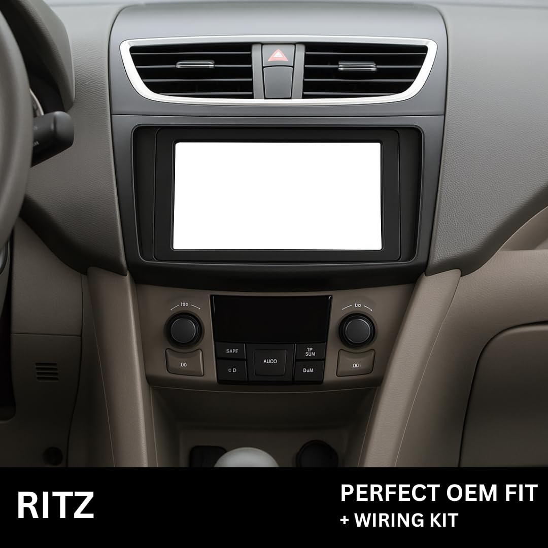 CarDost 9 inch Android stereo frame for Maruti Ritz with power cable connector