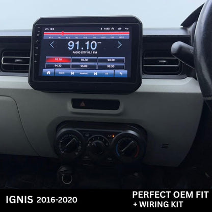CarDost 9 inch Android stereo frame for Maruti Ignis with power cable connector