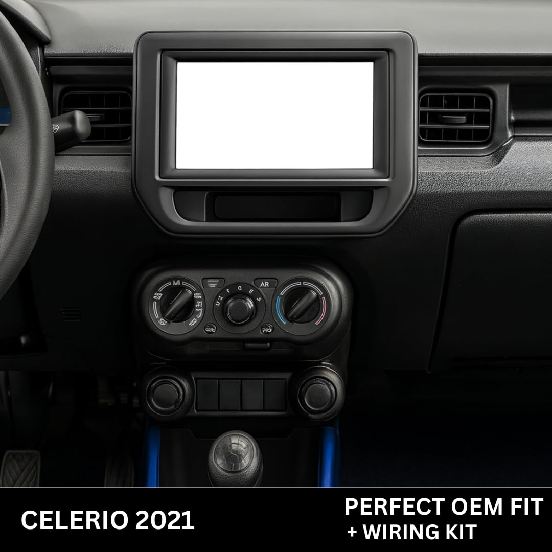 CarDost Android stereo frame for Maruti Celerio (2021-2025), 9-inch fitment