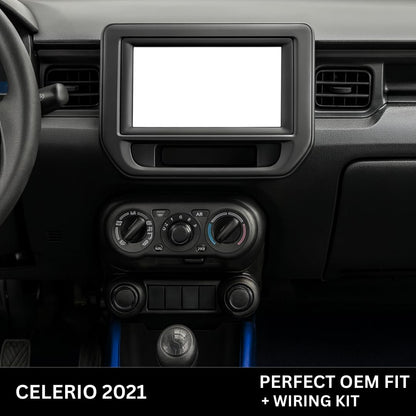 CarDost Android stereo frame for Maruti Celerio (2021-2025), 9-inch fitment