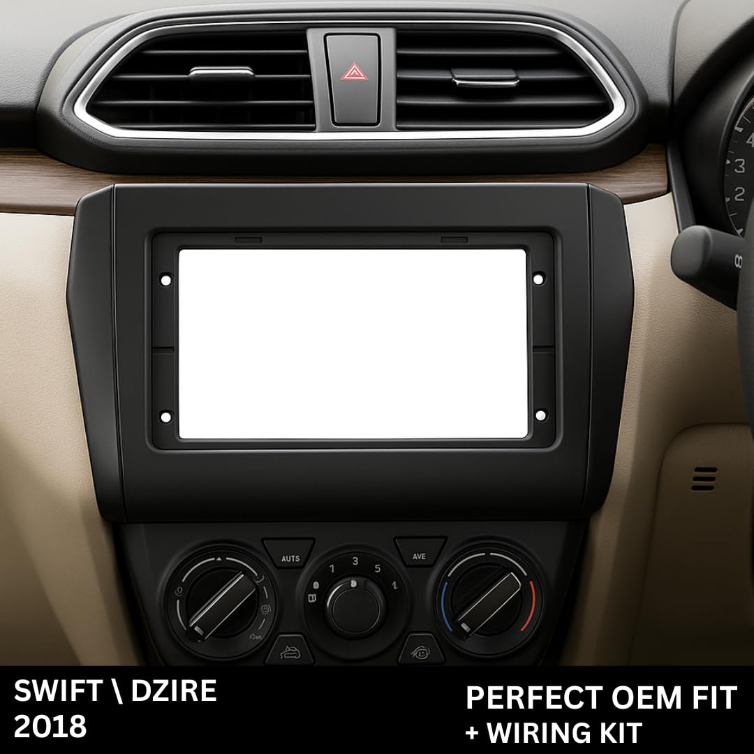 CarDost Android stereo frame for Maruti Swift Dzire (2018-2023), 9-inch fitment
