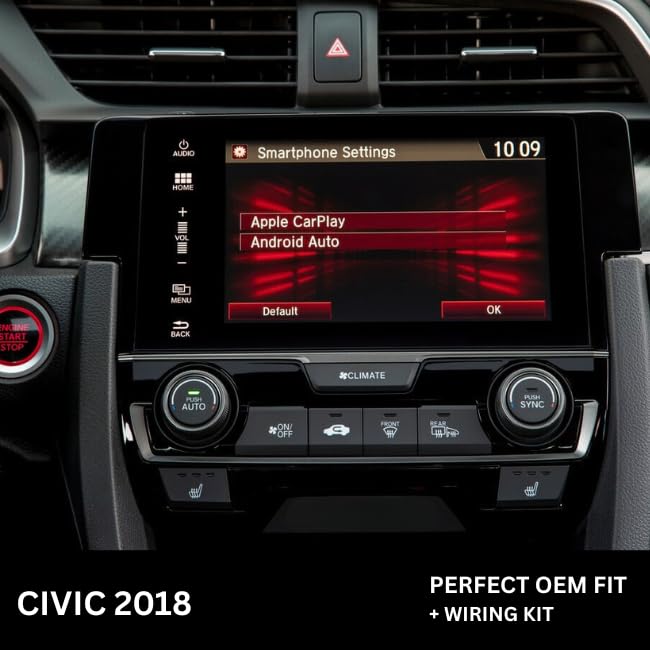 Android stereo frame for Honda Civic (2018), 9-inch fitment