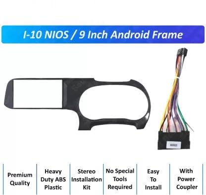 Android stereo frame for Hyundai Grand i10 Nios, 9-inch fitment