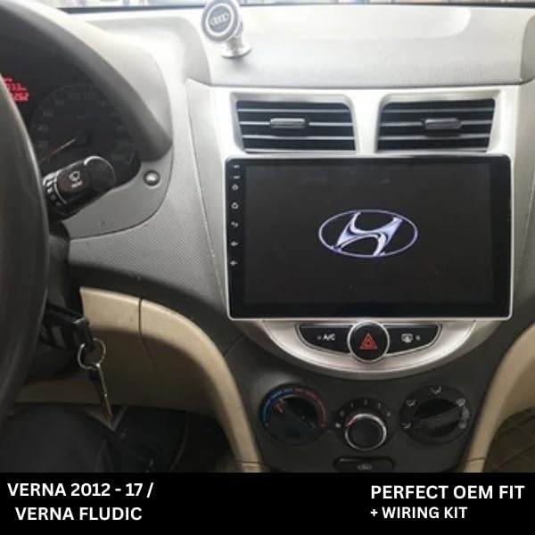 Android stereo frame for Hyundai Verna Fluidic (2012-2017), 9-inch fitment