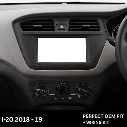 Android stereo frame for Hyundai i20 Elite (2018-2019), 9-inch fitment