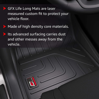 GFX black car floor mats for Toyota Fortuner Automatic