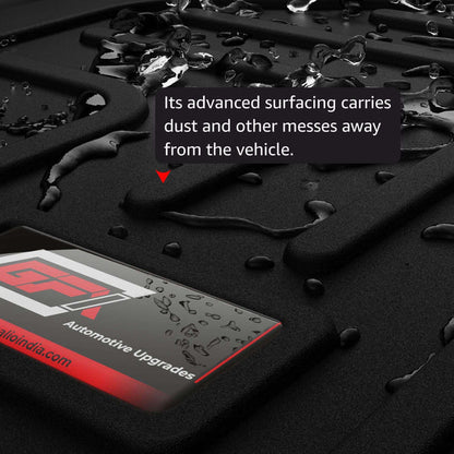GFX black car floor mats for Toyota Fortuner Automatic