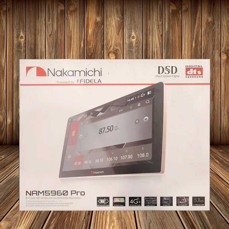Nakamichi NAM5960 Pro Android car stereo, 8GB/128GB