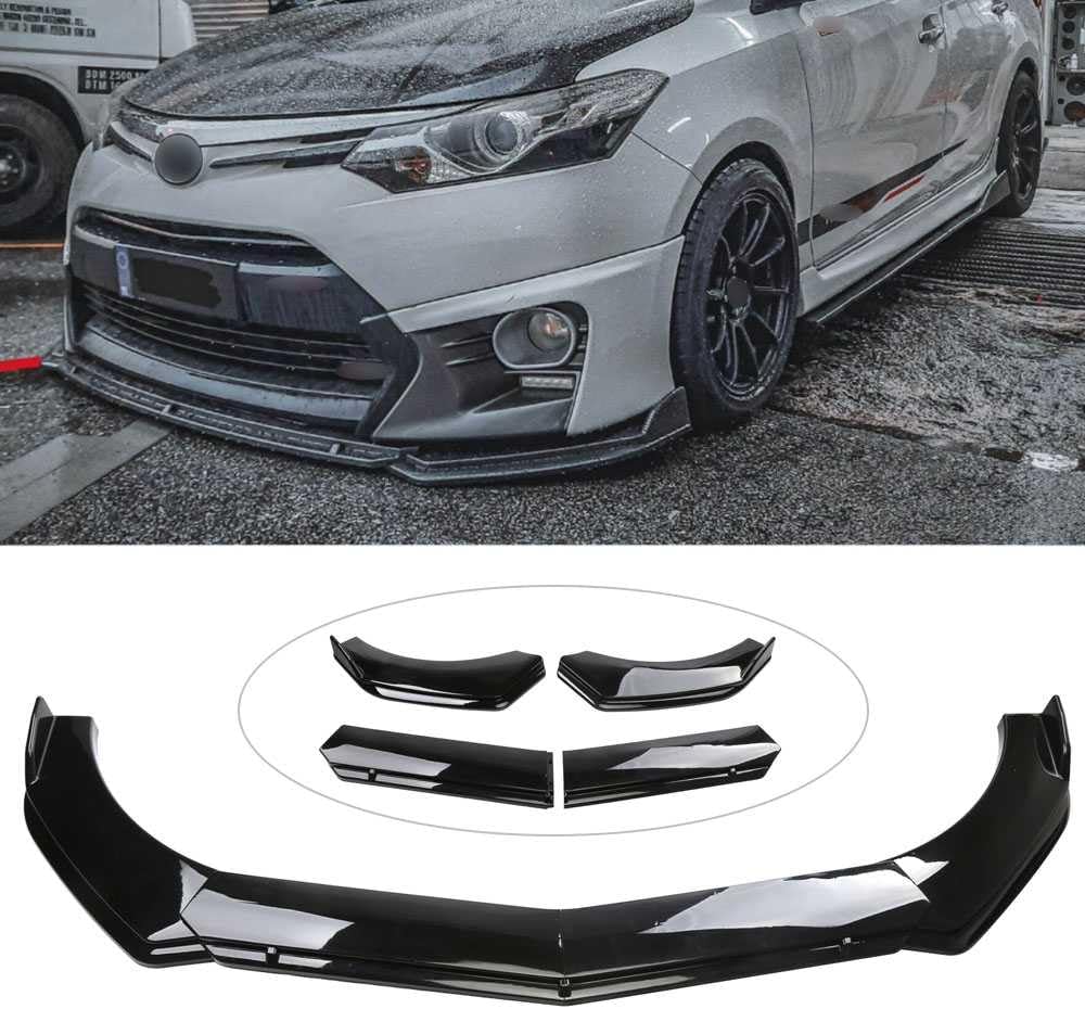4-piece split front bumper lip spoiler for cars