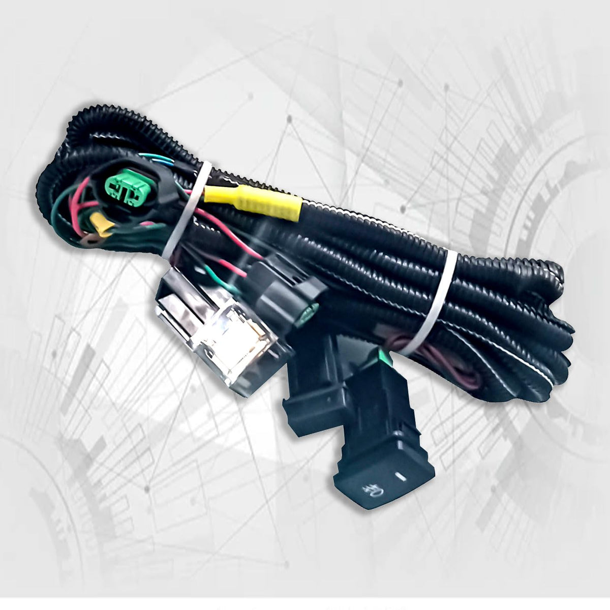 CarDost foglight harness wiring kit with LED switch