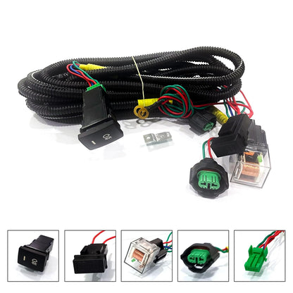 CarDost foglight harness wiring kit with LED switch
