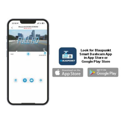 Blaupunkt Dashcam 505 WiFi car dash camera