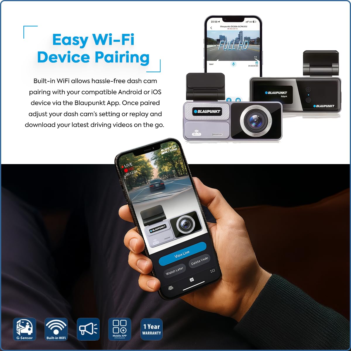 Blaupunkt DC 606 WiFi car dashcam