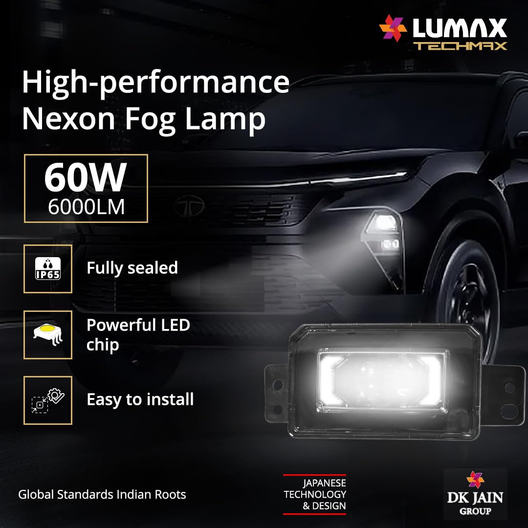 Lumax LED DRL fog lamp kit for Tata Nexon 2023, pair