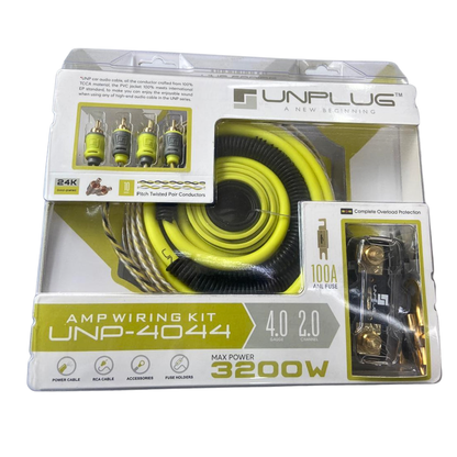 Unplug UNP-40444 4 gauge amplifier wiring kit