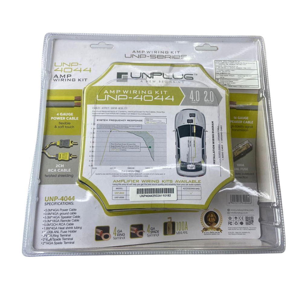 Unplug UNP-40444 4 gauge amplifier wiring kit