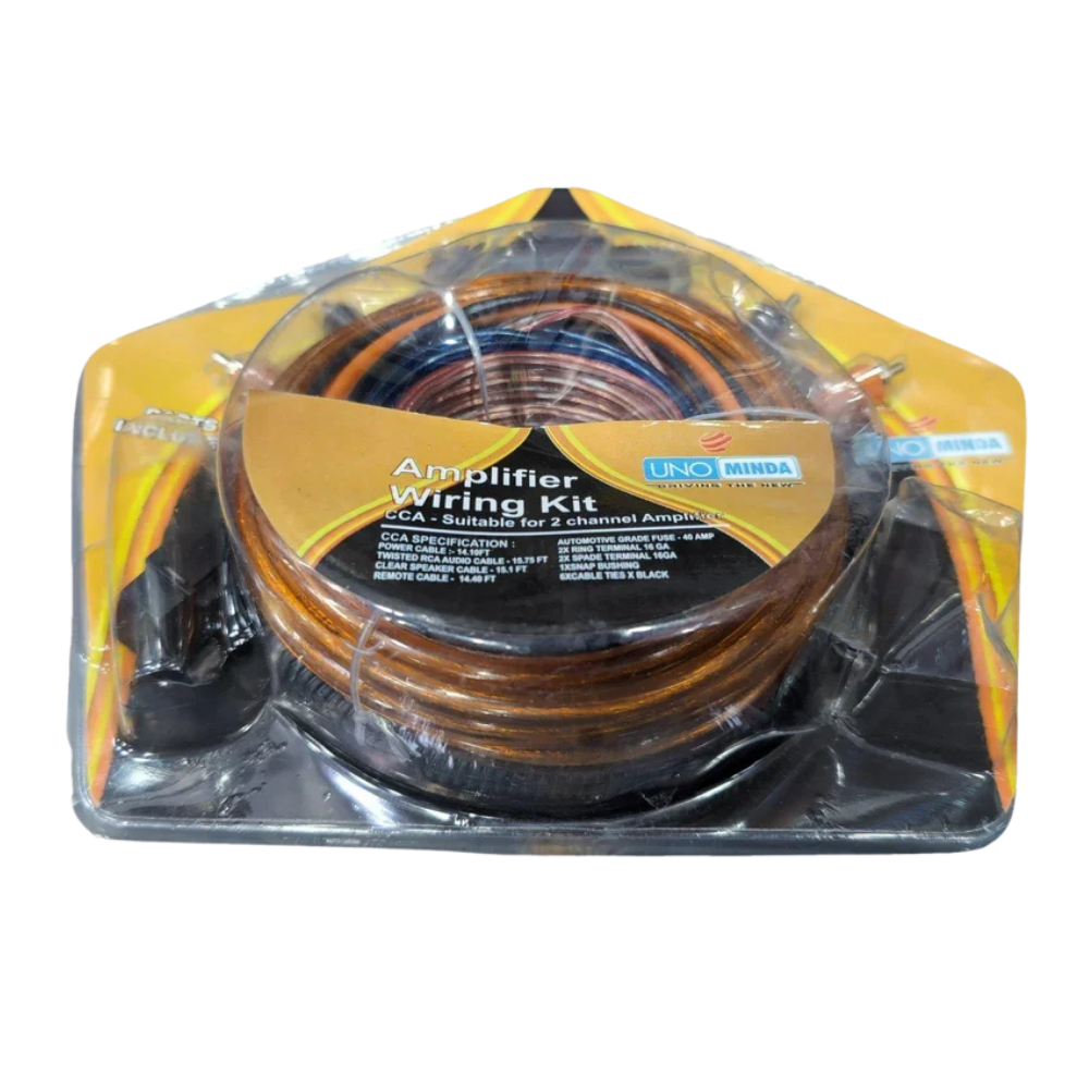 UNO Minda 2-channel amplifier wiring installation kit