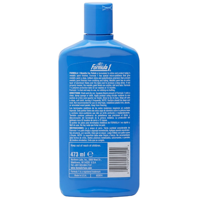 Formula 1 metallic car polish bottle, 473ml