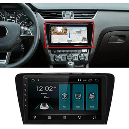 CarDost Android stereo frame for Skoda Octavia (2014), 9-inch fitment