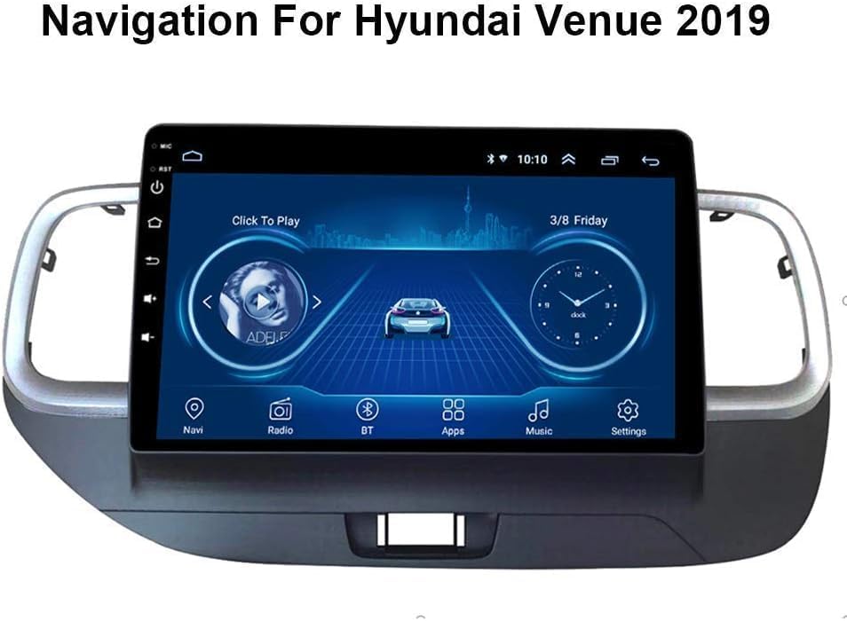 Android stereo frame for Hyundai Venue (2020), 9-inch fitment