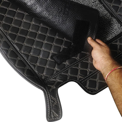 CarDost 7D car floor mat set for Ertiga, black