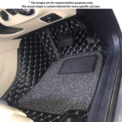 CarDost 7D car floor mat set for Ertiga, black