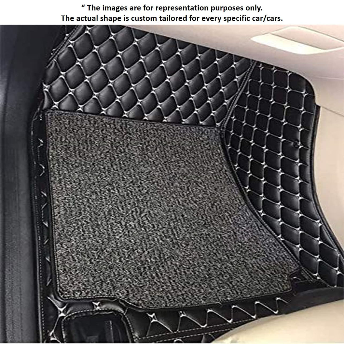 CarDost 7D car floor mat set for Ertiga, black