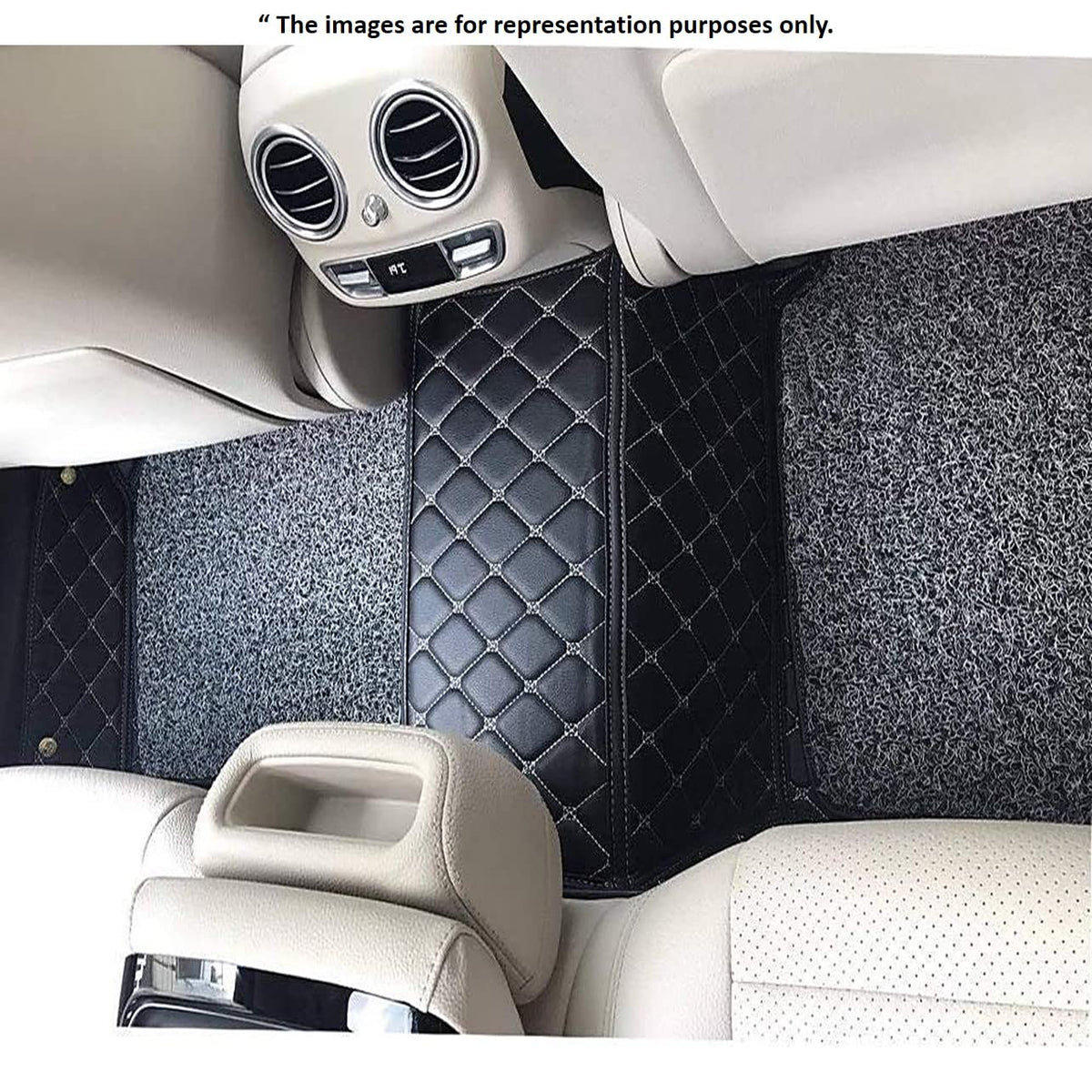 CarDost 7D car floor mat set for Ertiga, black