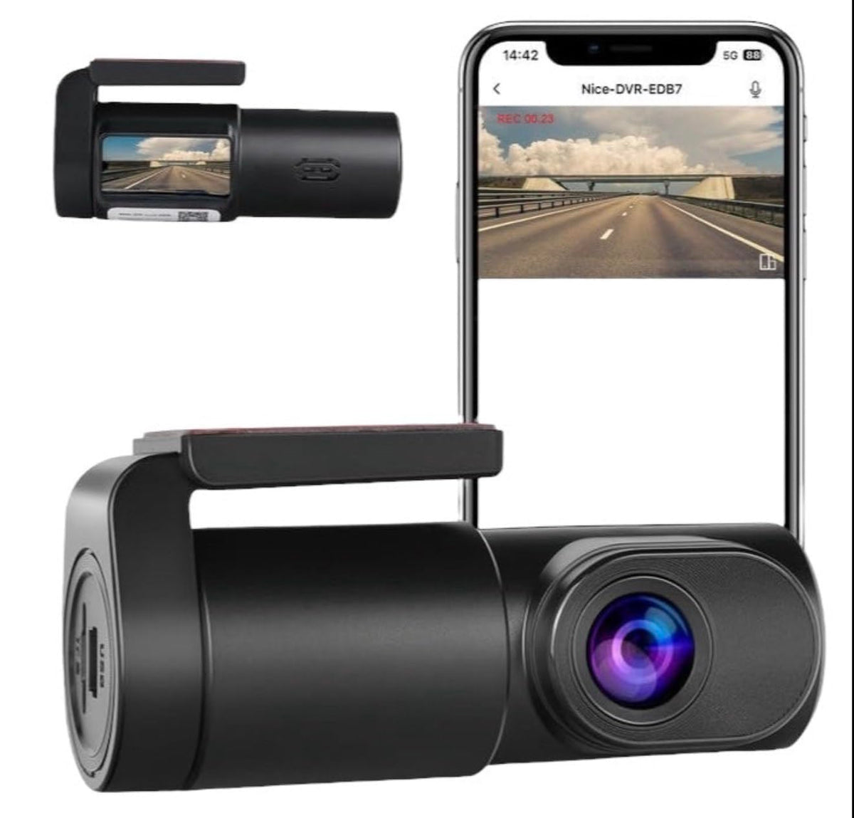 Bluzon WiFi front dash camera for cars