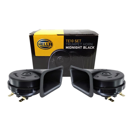 Hella TE10 midnight black 12V car horn