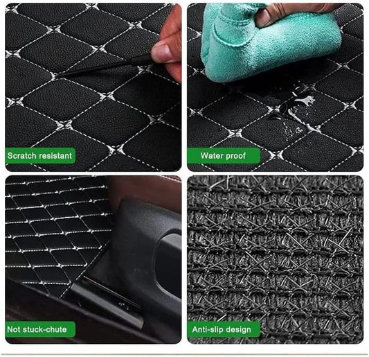 CarDost 7D floor mats for Tata Safari 6-seater, 2021-2022