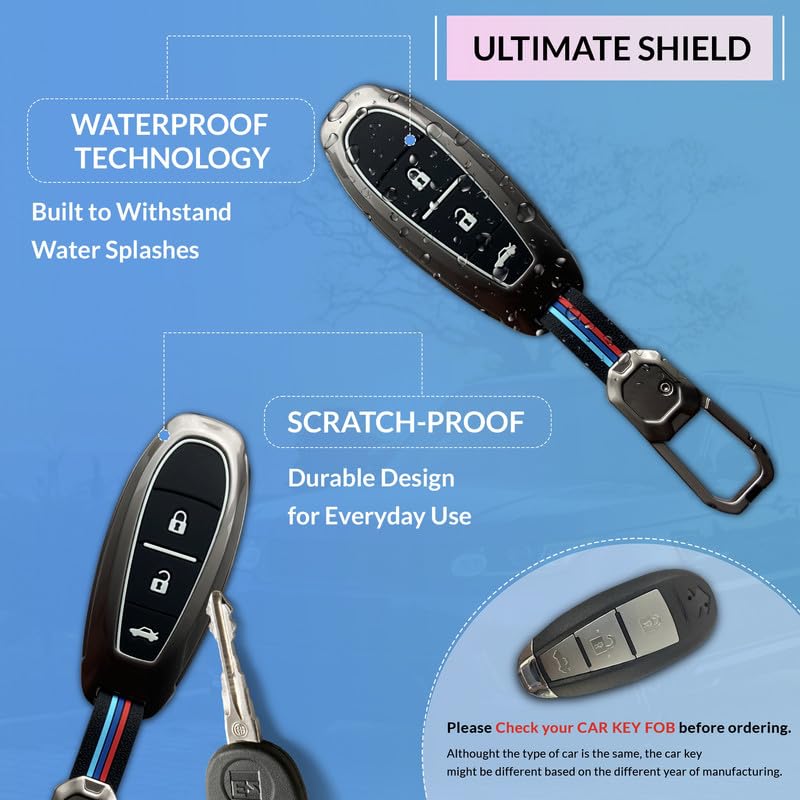 CarDost metal key cover for Maruti Suzuki Ciaz, Swift, Baleno 3-button key