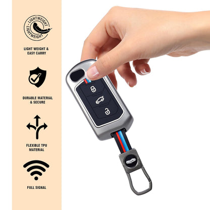 CarDost metal key cover for Mahindra Scorpio, TUV, Thar flip key