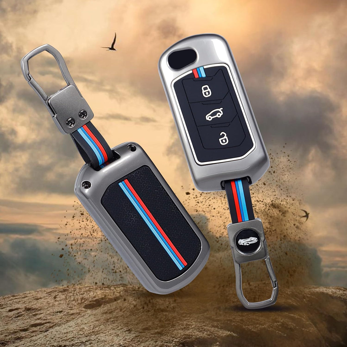 CarDost metal key cover for Mahindra Scorpio, TUV, Thar flip key