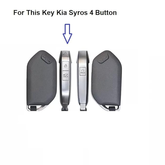 CarDost metal alloy key cover for Kia Syros 4-button smart key